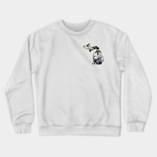 Michigan White Flower Crewneck Sweatshirt